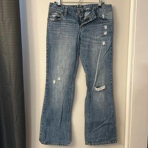 American Eagle Distressed Bootleg Jeans
